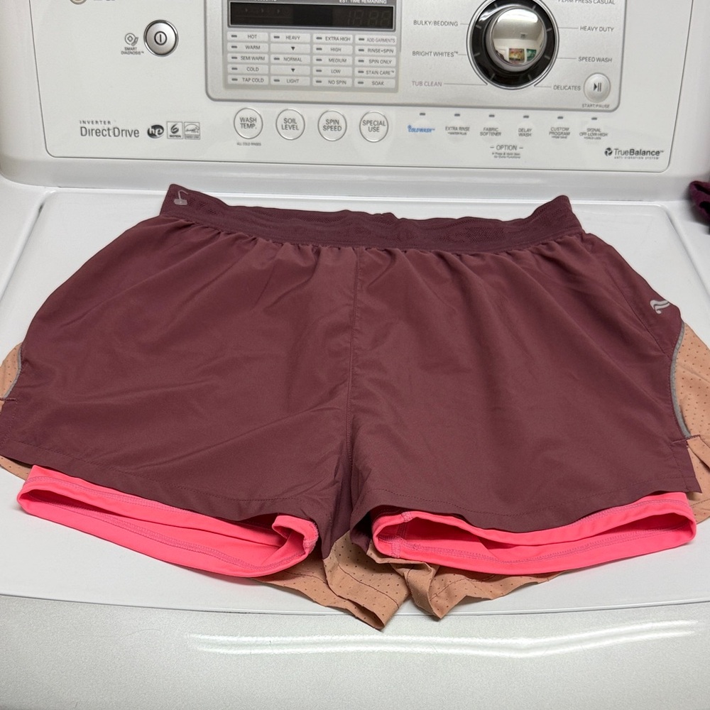 Fabletics Running Shorts Women's Pink and Mauve Athletic Shorts